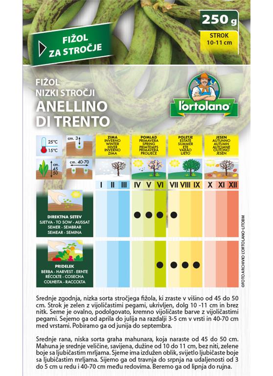 Nizki fižol Anellino, 250 g