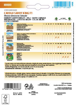 Ohrovt Savoy King F1, 0,2g