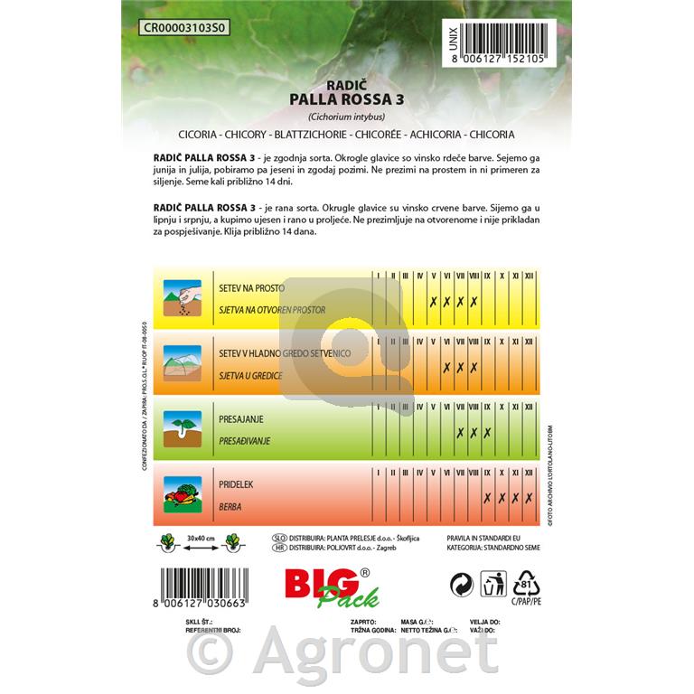 Radič Palla rossa 3 20g