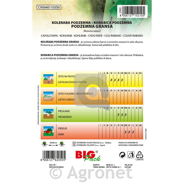 Koleraba podzemna Gransa 20g