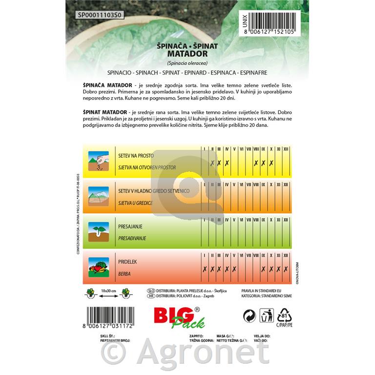 Špinača Matador 20g