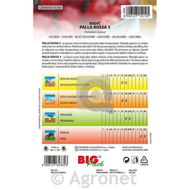 Radič Palla rossa 3 20g