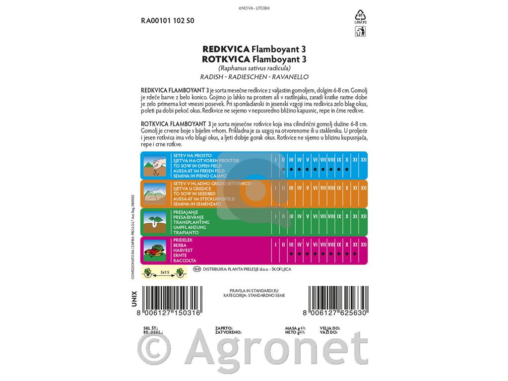 Redkvica Flamboyant 3, 10g