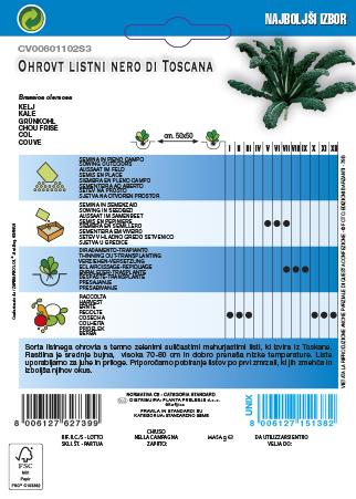 Ohrovt listni Nero di Toscana, 2g
