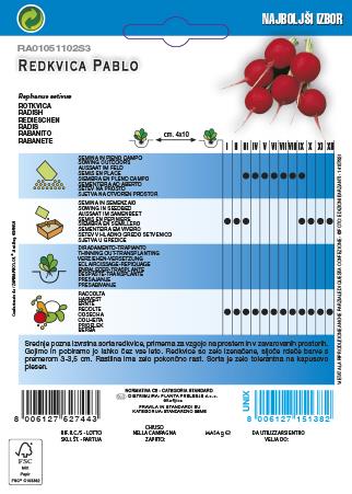 Redkvica Pablo 8g