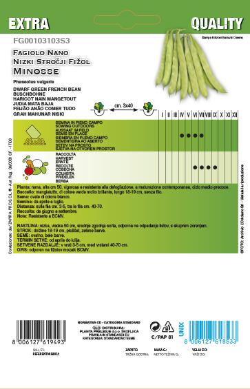 Fižol nizki Minosse 70g