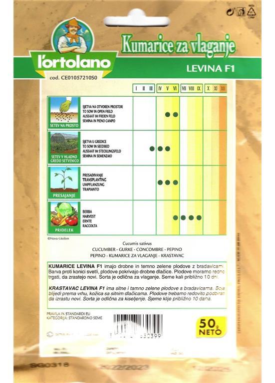 Kumarice za vlaganje Levina F1 50g