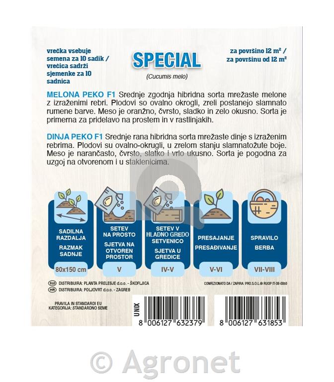 Melona Peko F1, 10 semen