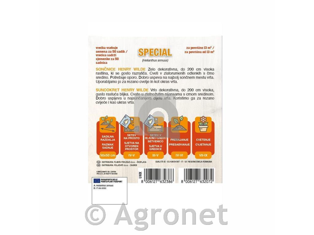 Sončnice Henry Wilde – 50 semen (visoka okrasna sorta)