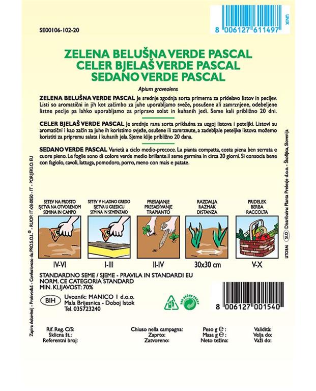 Zelena belušna Verde Pascal, 3 g