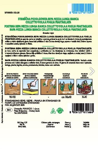 Repa podolgovata, 8 g