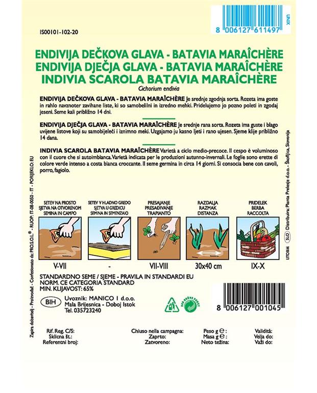 Endivija Dečkova glava, 4g