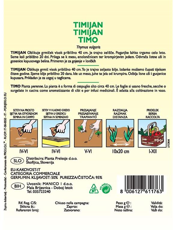 Timijan Thymus vulgaris 0,3 g