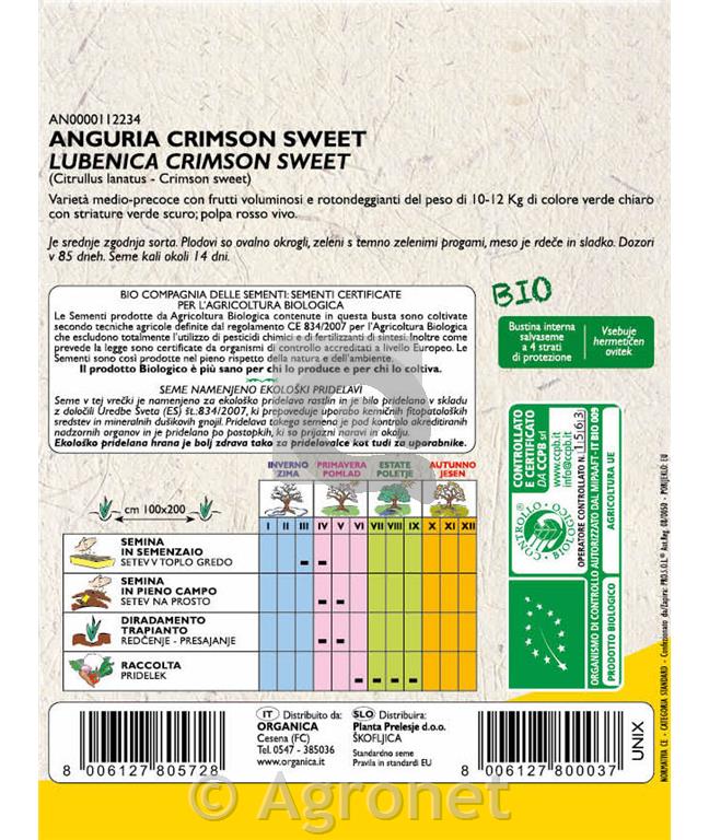 Lubenica Crimson sweet EKO 3,5 g