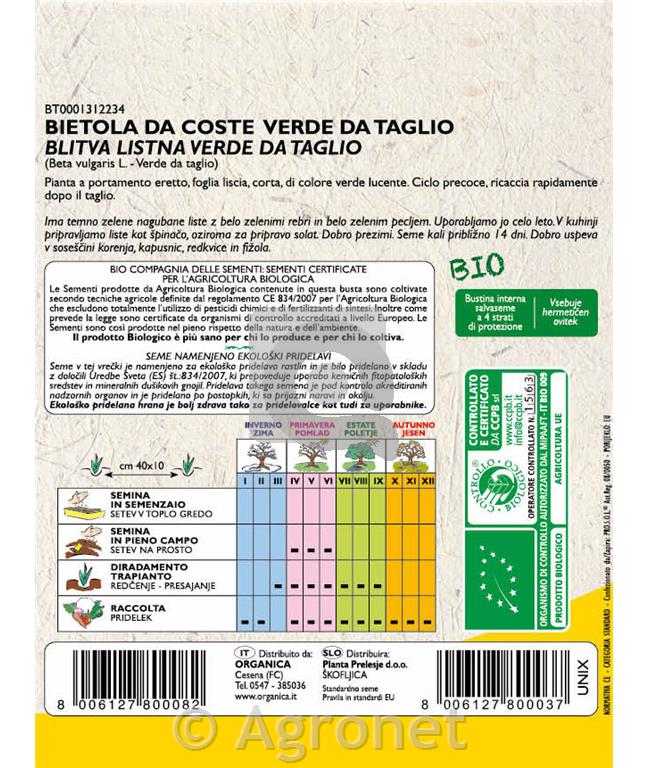 Blitva listna Verde de taglio EKO 9 g