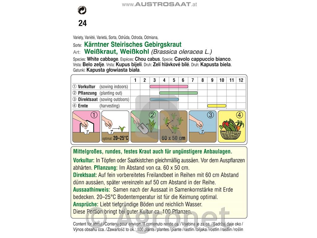 Zelje Kärntner Steirisch. Gebirgskraut, 5g