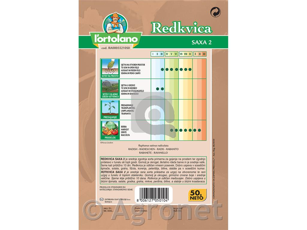 Redkvica Saxa 2, 50 g