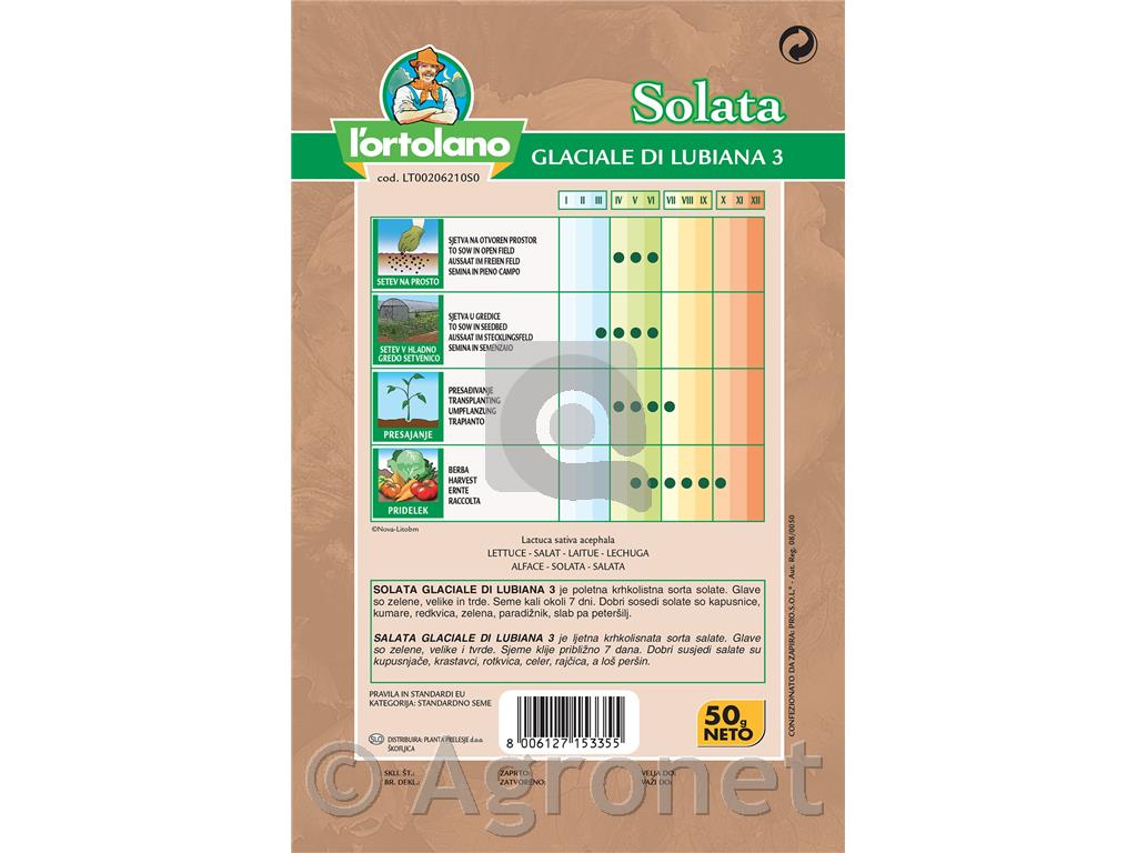 Solata Ljubljanska ledenka, 50 g