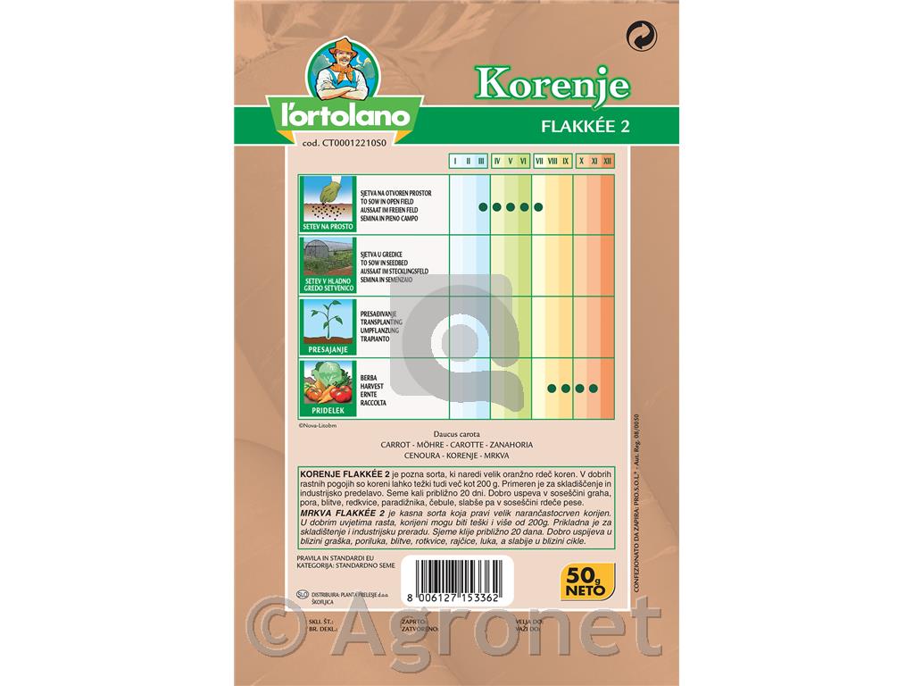 Korenje Flakkee 2, 50g