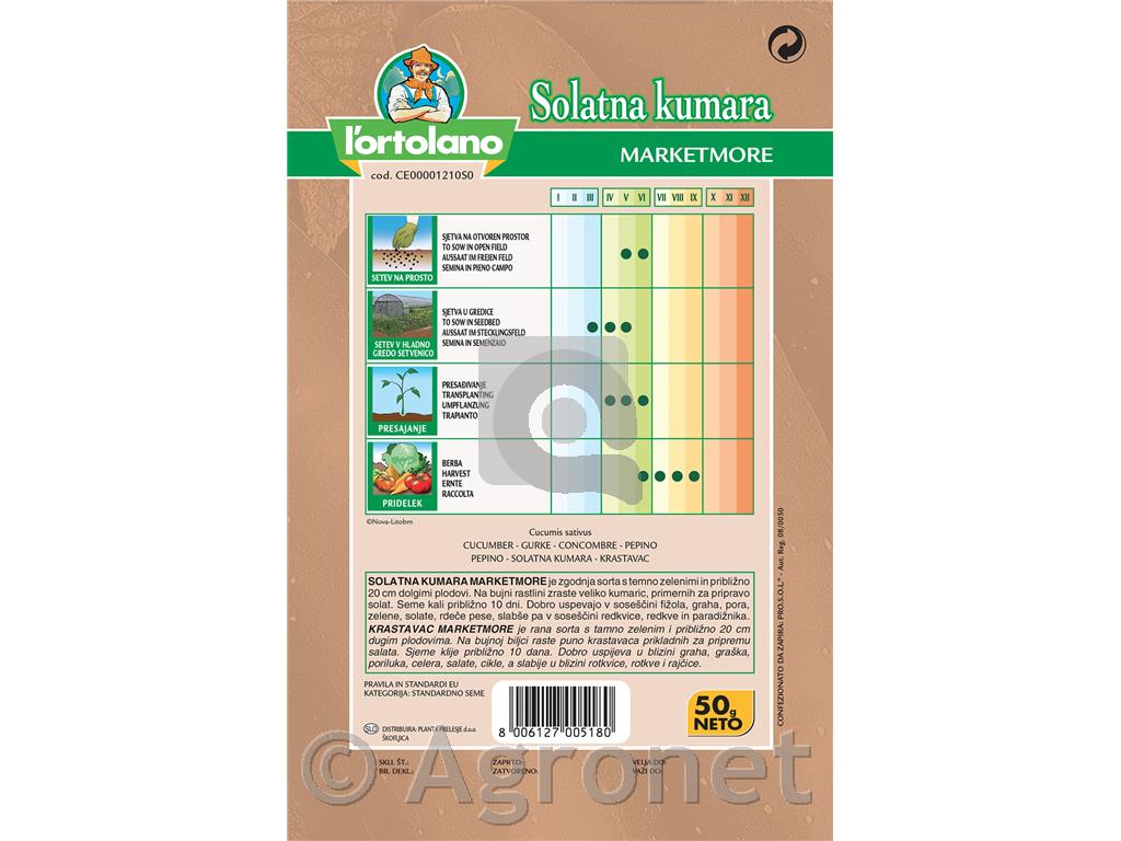 Solatne kumare Marketmore, 50 g