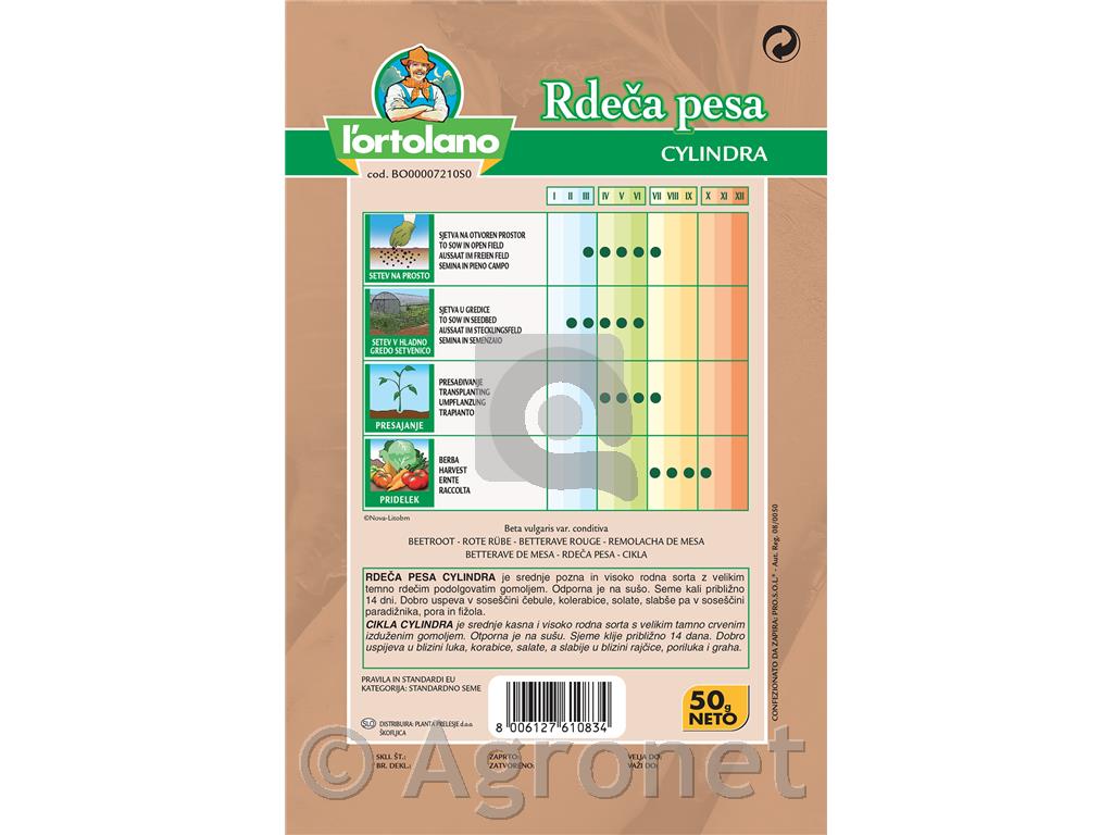 Pesa rdeča Cylindra, 50 g