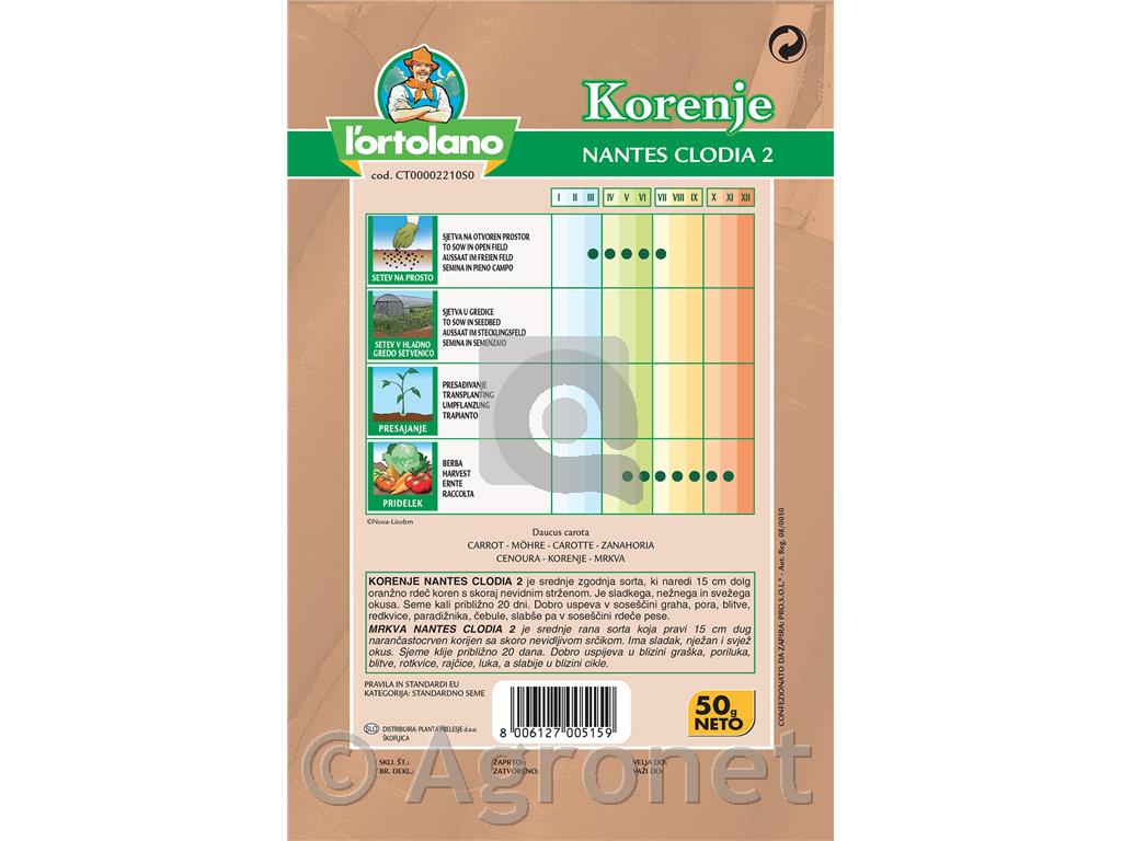 Korenje Nantes Clodia 2, 50 g