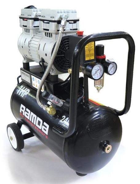 Kompresor tihi brezoljni 4L, 0,75kW, 8bar, 60L/min RAMDA