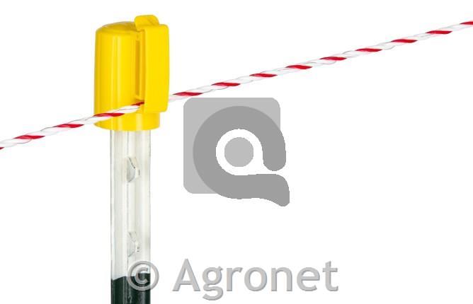 Izolator zgornji T-post rumen, 10kos