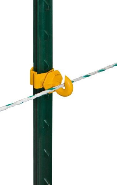 Izolator okrogli z zarezo T-Post rumen, 25kos