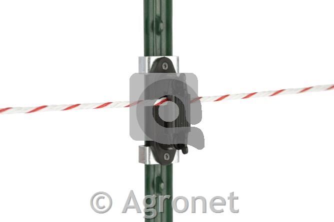 Komplet izolatorjev T-post (4×izolator za trak, 8×sponka)