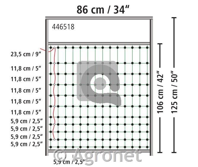 Vrata komplet za mreže do 125 cm