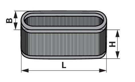 Filter zračni ovalni, L 130 x B 97 mm Loncin