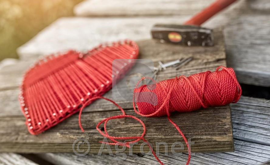 Vrvica pletena 2mm x 50m, rdeča