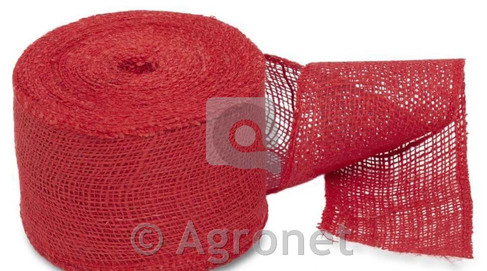 Trak iz jute rdeč, 10 cm x 25 m