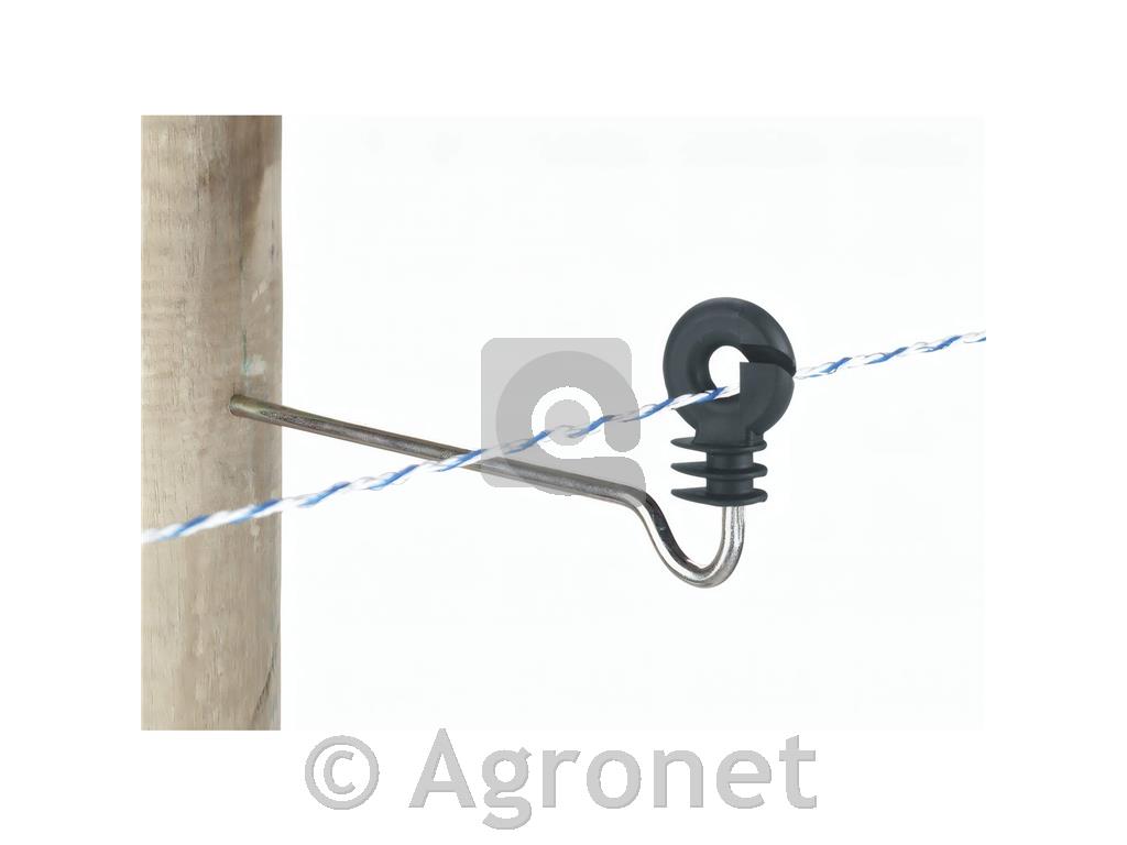 Izolator okrogli z zarezo - 22 cm vijak