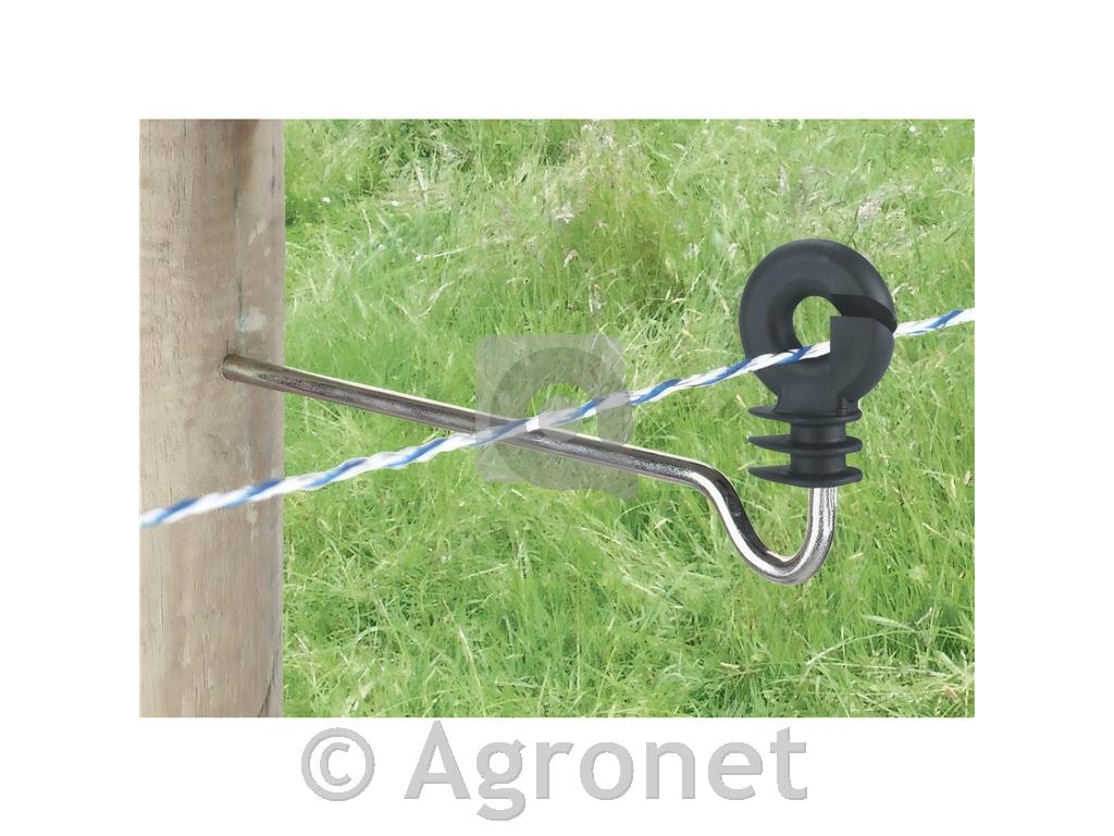 Izolator okrogli z zarezo - 22 cm vijak