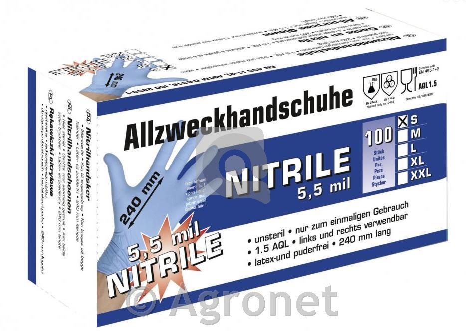 Veterinarske vsestranske rokavice Nitril 5,5 vel. S