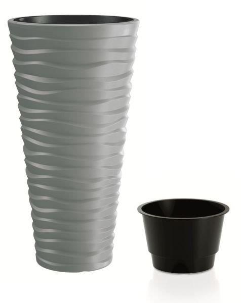 Vaza cvetlična Sand siva, 40cm